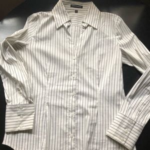 Express Design Studio fitted pinstripe button top